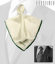 Orosilber Brilliant White-Green Silk Pocket Square