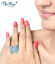 Pari Blue Butterfly Ring