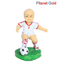 Pllanet Gold Kid Playing Football Showpiece