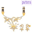 Peora Designer Gold Plated Mangalsutra Set