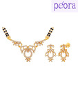 Peora Gold Plated Cz lavish Mangalsutra Set