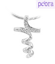 Peora Twisted Cz Sterling Silver Pendant