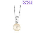 Peora Cz Pearl Drop Sterling Silver Pendant