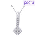 Peora CZ Sterling Silver Radiant Pendant