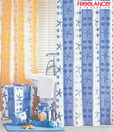 Freelance Blue & White Striped Shower Curtain