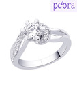 Peora Stunning CZ Solitaire Ring
