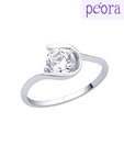 Pretty Solitaire 92.5 Silver Ring
