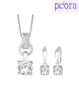 Peora Divine CZ Pendant Set