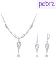 Peora Alluring CZ Necklace Set