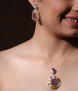 Iris Jewels Radiant Pendant Set