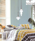 Valtellina Yellow & Grey Double Bed Sheet With Two Pillow Covers