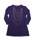 Quarter Spoon Dark Purple Strands Dress For Kids