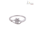Silvera Floral Sterling Silver CZ Ring