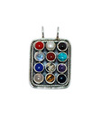 Indian Silver Multi Cabochon Pendant