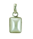 Indian Silver Rectangle Pearl Pendant