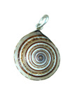 Indian Silver Stylish Snail Print Pendant