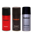 Reebok (Reecharge, Reeplay, Reesports) Men Pack of 3-Each 150 ml