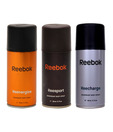 Reebok (Reecharge, Reenergize, Reesports) Men Pack of 3-Each 150 ml