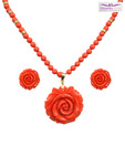 Niharikaa Orange Rose Set