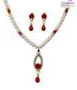 Niharikaa Oval Drop Pearl Set