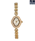 Rochees Flowery Studded Bezel Watch