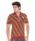 Riverstone Brown Striped T-Shirt