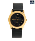 Rochees Studded Black Dial Watch