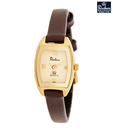 Rochees Sleek Brown & Gold Tone Watch