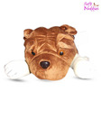 Soft Buddies Brown Lying Bull Dog - 15 cm