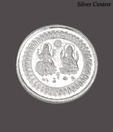Silver Centrre Om Lakshmi Ganesha Silver Coin - SC 105