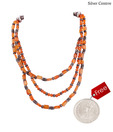 Silver Centrre Silver and Cornelian Necklace with free silver coin