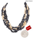 Silver Centrre Silver, Black Onyx and Citrine Necklace with free silver coin