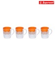 Superware 4 Pcs Orange Melamine Coffee Mug Set