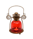 ExclusiveLane Antique Finish Tea-Light Lantern- Red