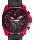 Tommy Hilfiger Red & Black Sporty Watch