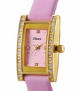 Oleva Pink Rectangular Dial Watch