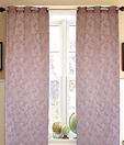 Dekor World Pink Paisley Eyelet Sheer Curtain
