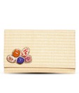 Favola Pretty Fawn & White Brooch Clutch