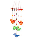 ExclusiveLane Terracotta Hand-painted Flying Bird Hanging- Multi-colour