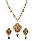Shopperz Ville Finely Textured Flowery Necklace Set