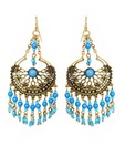 Via Mazzini Blue Fan Earrings