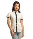 Begin101 Polka Dot Shirt White Color White shirts