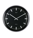 Opal Black Dome Glass Wall Clock
