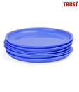 Trust Round Quarter Plates Blue - Set Of 6