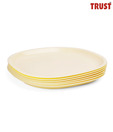 Trust Square Quarter Plates Ivory - Set Of 6
