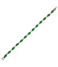 Nihaarika Pearls Green Onyx Single String Bracelet