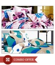 D&Y Set Of 2 Stylish Printed Double Bed Sheets