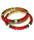 Nihaarika Pearls Pair of Pearl & Bead Studded Bangles