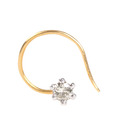 Jewel Creation 0.03Ct Diamond Nosepin In 18Kt Gold