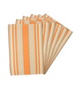 Amaraa Beige & Orange Striped Placemats- 6 Pcs